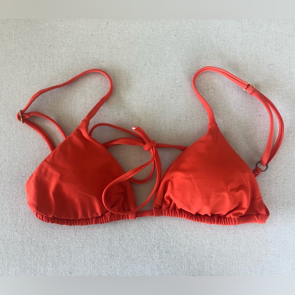 L*SPACE bikini top orange XS